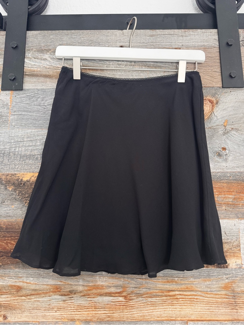 Reformation Brandy Georgette Black Mini Skirt - Picture 5 of 7
